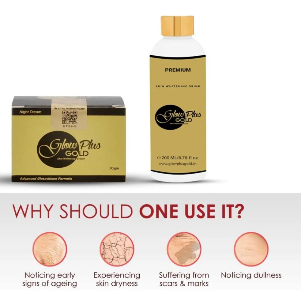 Glow Plus Gold Skin Radiance Combo – Brightening Cream + Illuminating Drink