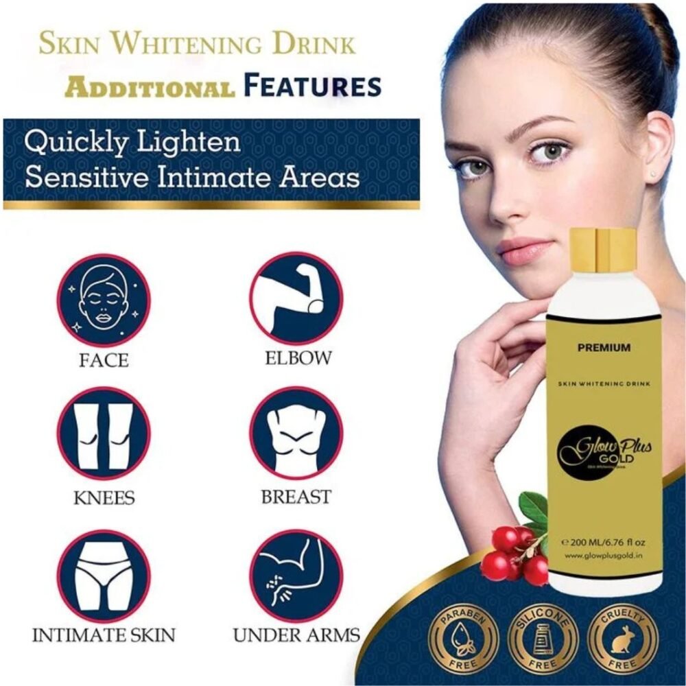 Glow Plus Radiance Support Drink – With Glutathione & Vitamin C – Vegan Friendly – 100ml